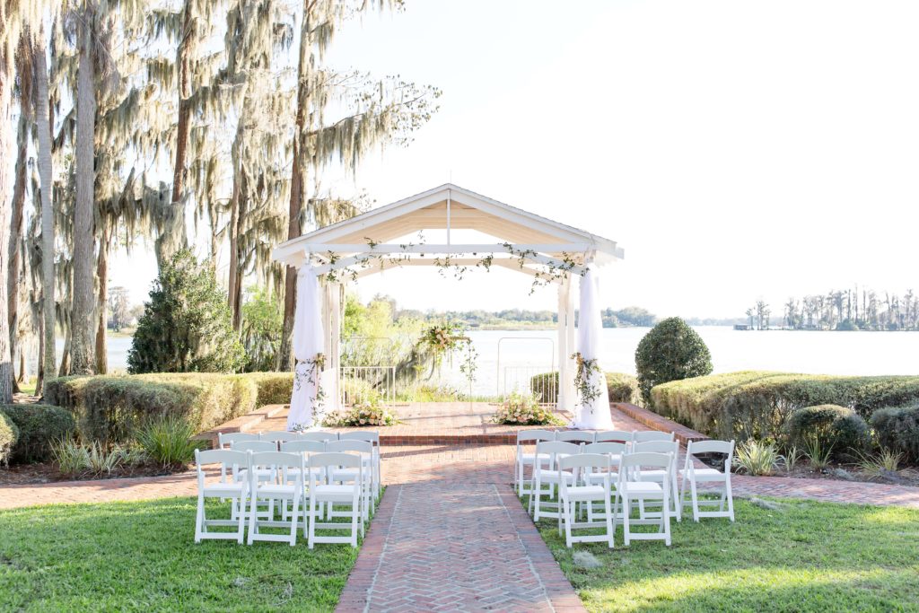 Ceremony setup for Cypress Grove Estate House Wedding