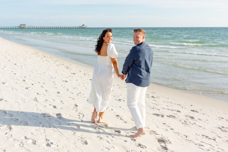 Florida Engagement Photos At The Beach: Sunset & Champagne — Orlando 