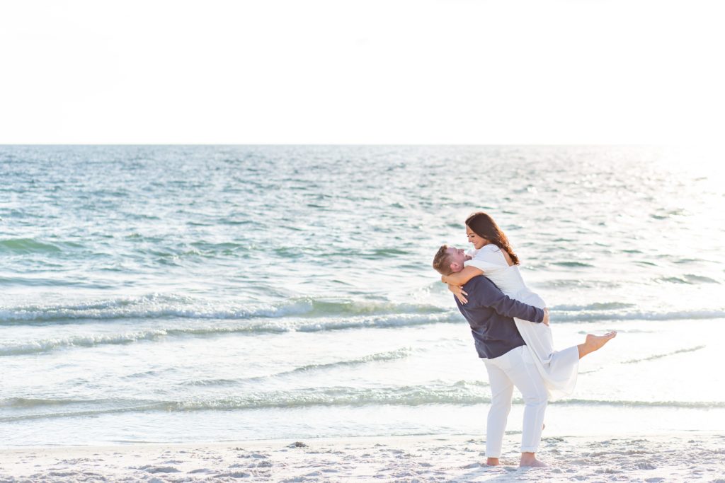 Engagement photos at the beach in Naples, Florida